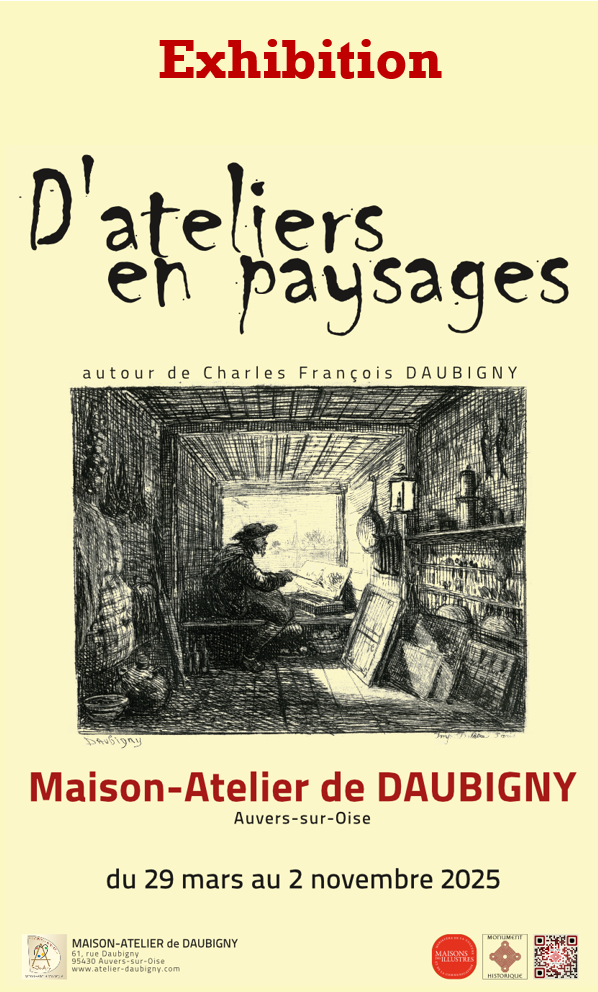 france vintage 邸宅のデッサン Maison-Atelier de Daubigny